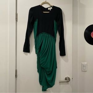 Black and Green Dress